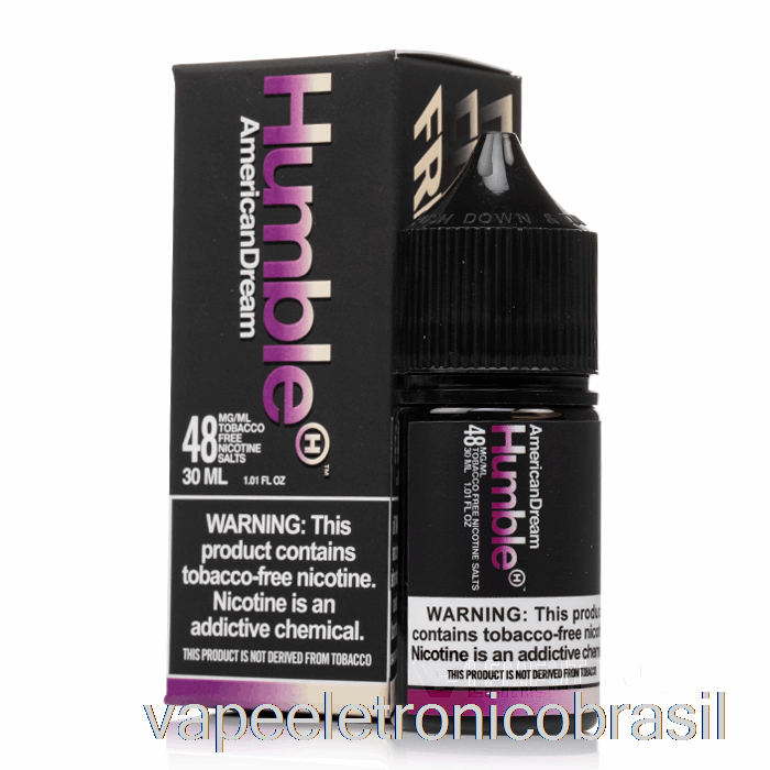 Vape Recarregável Sonho Americano - Sais Humildes - 30ml 48mg